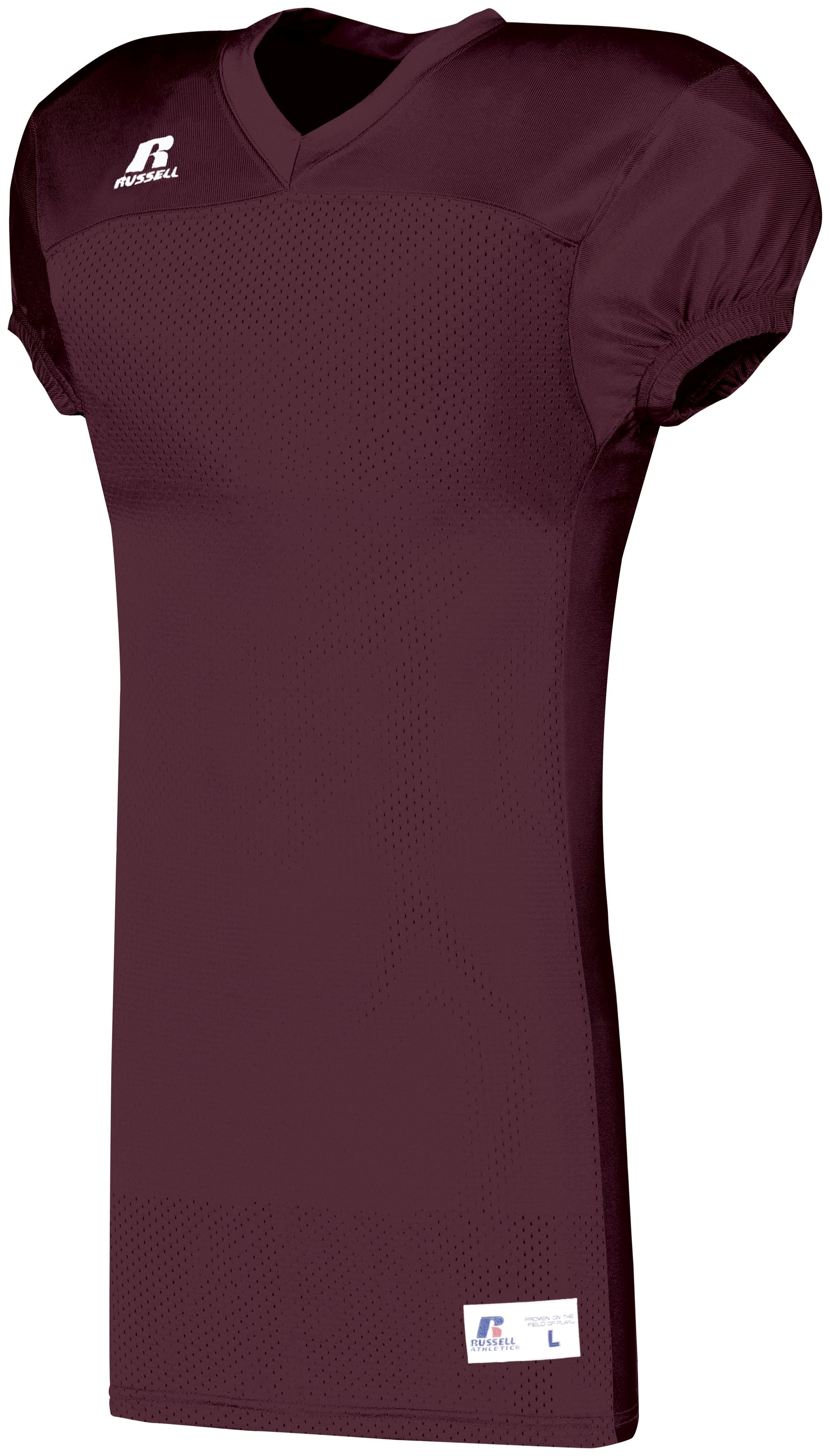 Russell Athletic Solid Jersey With Side Inserts in Maroon  -Part of the Adult, Adult-Jersey, Football, Russell-Athletic-Products, Shirts, All-Sports, All-Sports-1 product lines at KanaleyCreations.com