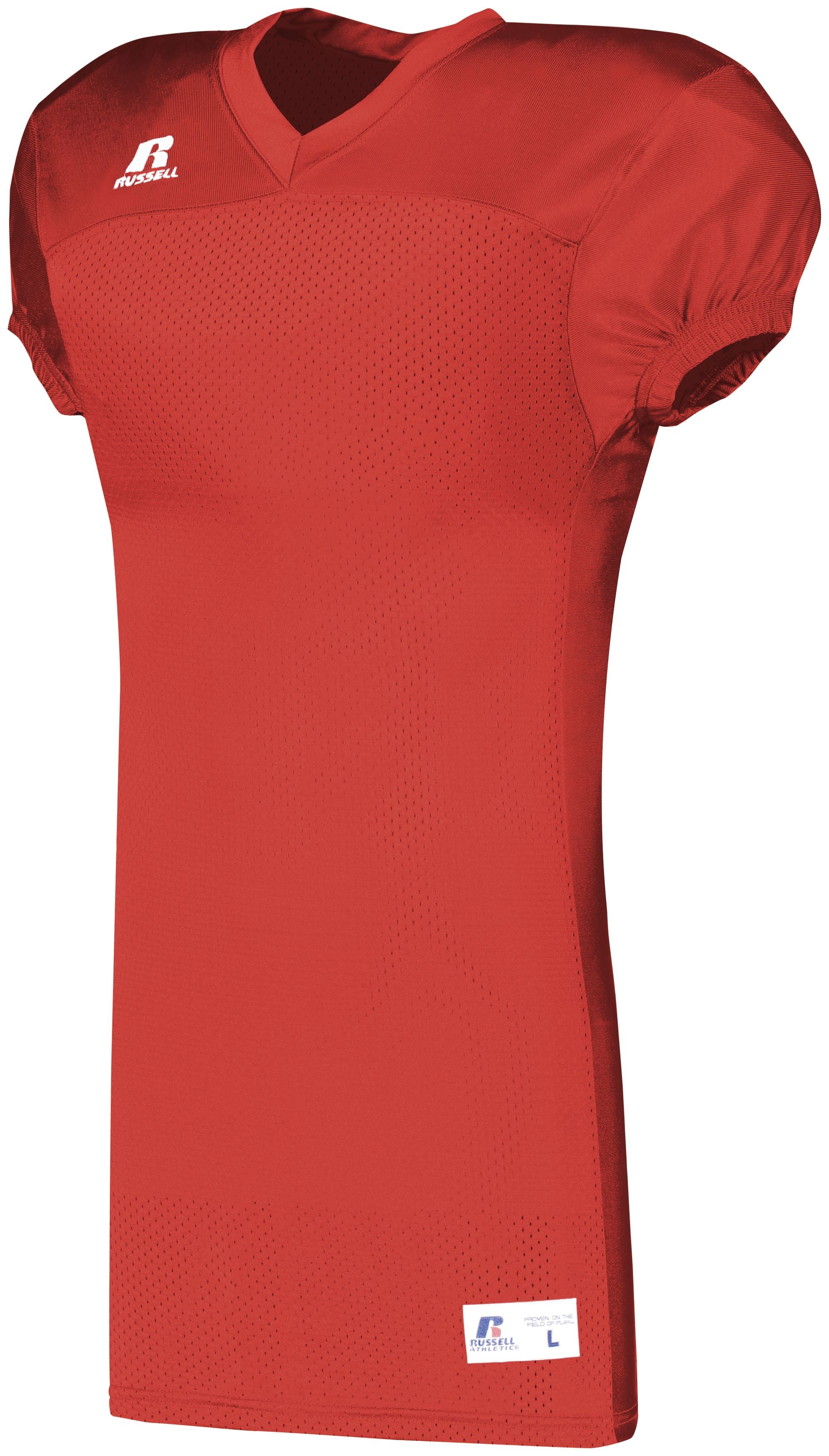 Russell Athletic Solid Jersey With Side Inserts in True Red  -Part of the Adult, Adult-Jersey, Football, Russell-Athletic-Products, Shirts, All-Sports, All-Sports-1 product lines at KanaleyCreations.com