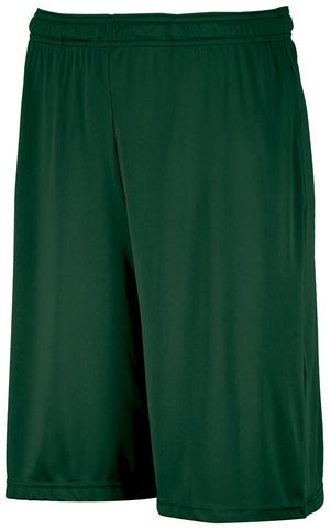 Russell Athletic Youth Dri-Power Essential Performance Shorts With Pockets in Dark Green  -Part of the Youth, Youth-Shorts, Russell-Athletic-Products product lines at KanaleyCreations.com