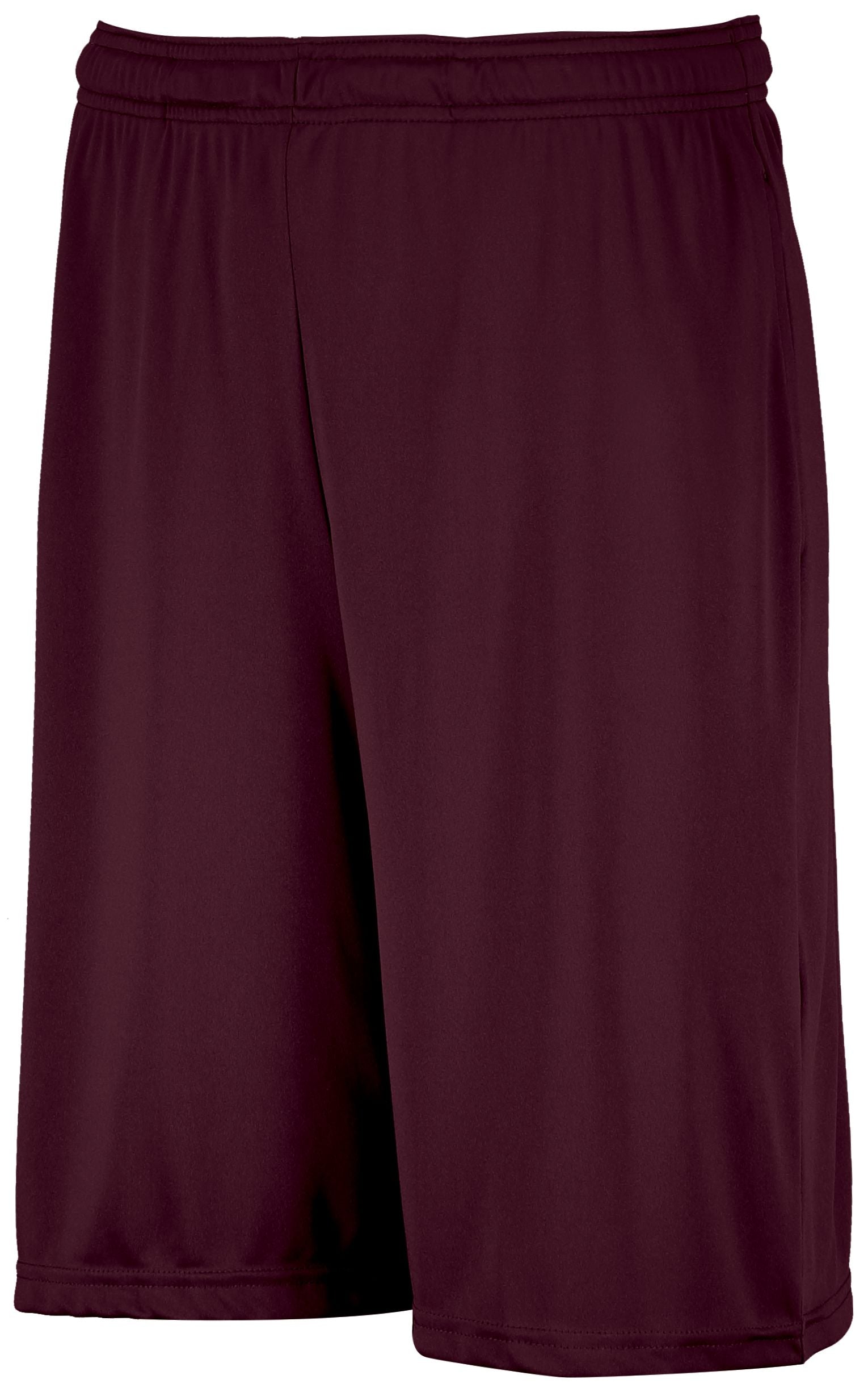 Russell Athletic Dri-Power Essential Performance Shorts With Pockets in Maroon  -Part of the Adult, Adult-Shorts, Russell-Athletic-Products product lines at KanaleyCreations.com